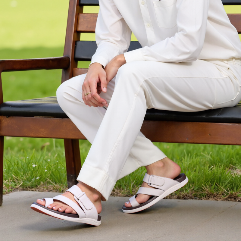 white branded slippers for men 