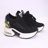 Black lace shoes for women