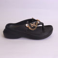 DA204 – Women's Crocs-Style Slippers in Black