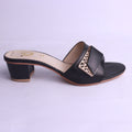 Comfort-fit black block heels – ideal for daily and semi-formal use