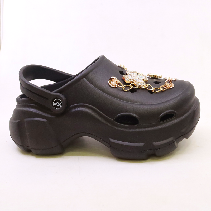 women crocks white with chain stuff