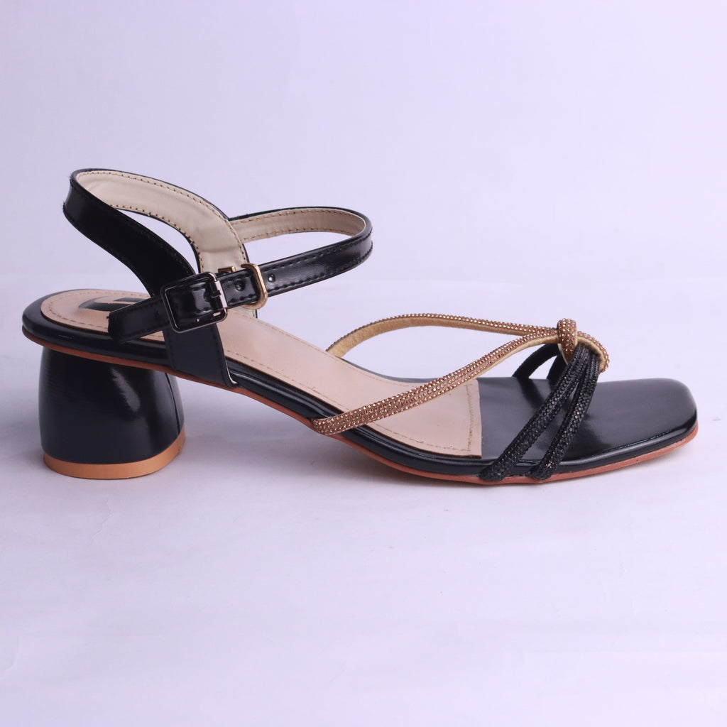 Comfort-fit black block heels – ideal for daily and semi-formal use
