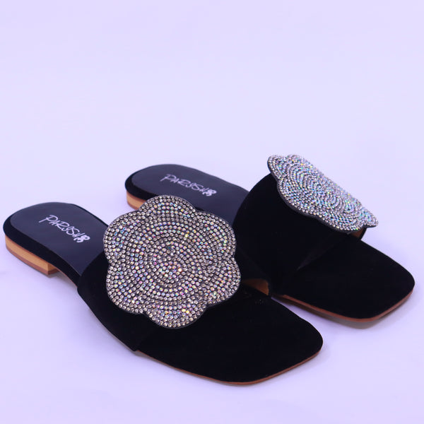 Women Fancy Flat Slippers Slides – Parish Footwear