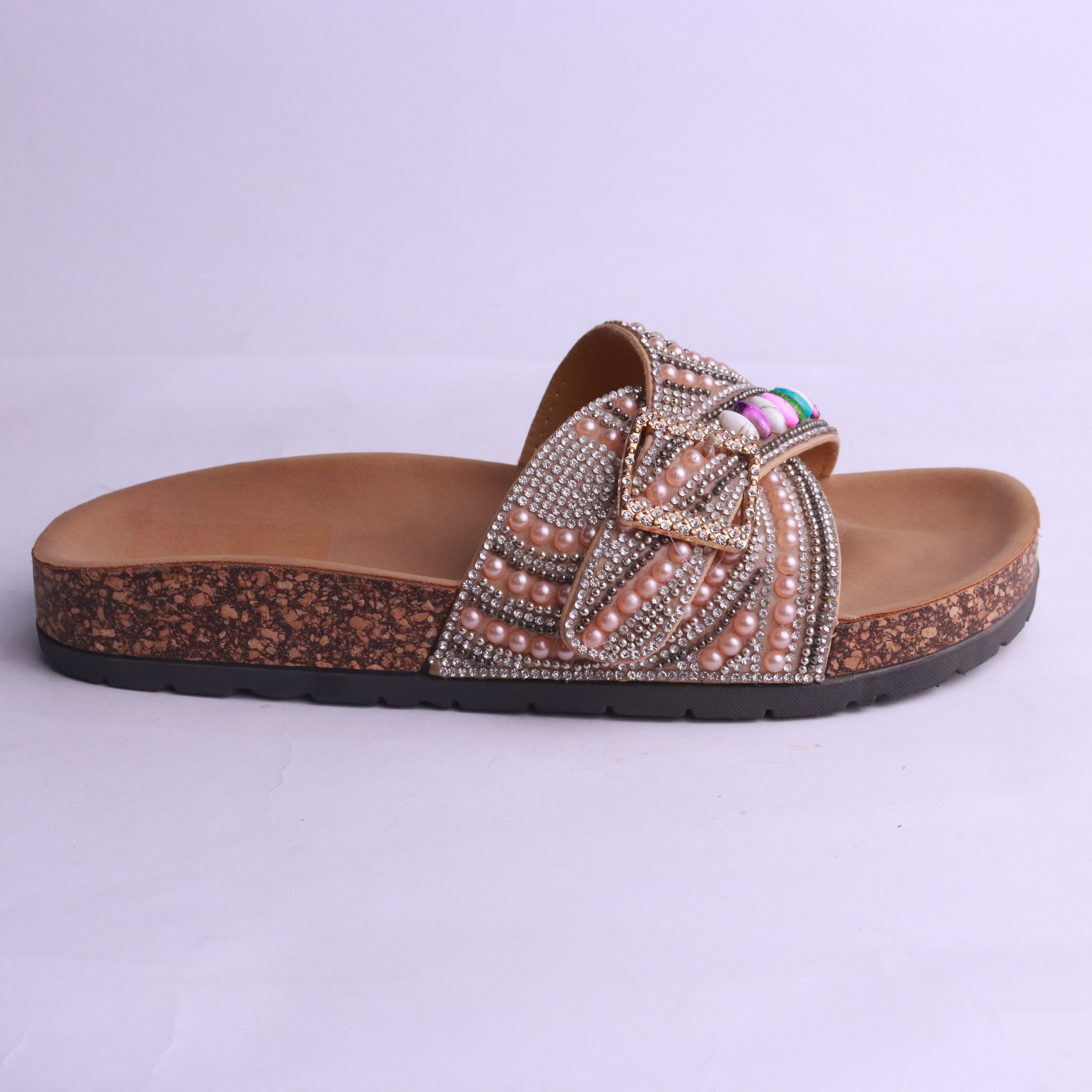Silver Stylish women's slippers for daily wear – soft sole, lightweight design