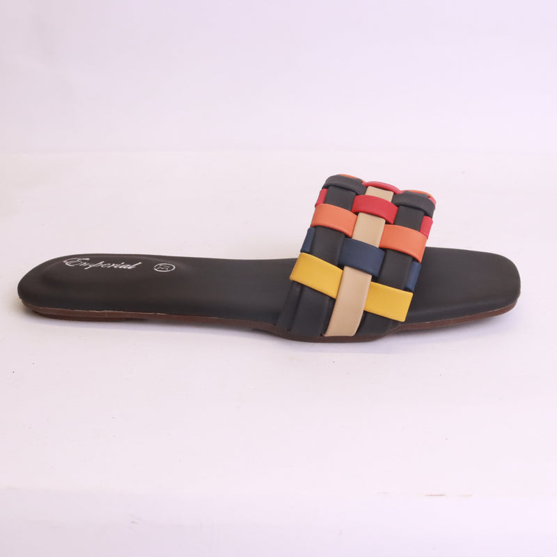 Women Flat Slipper Grid Style