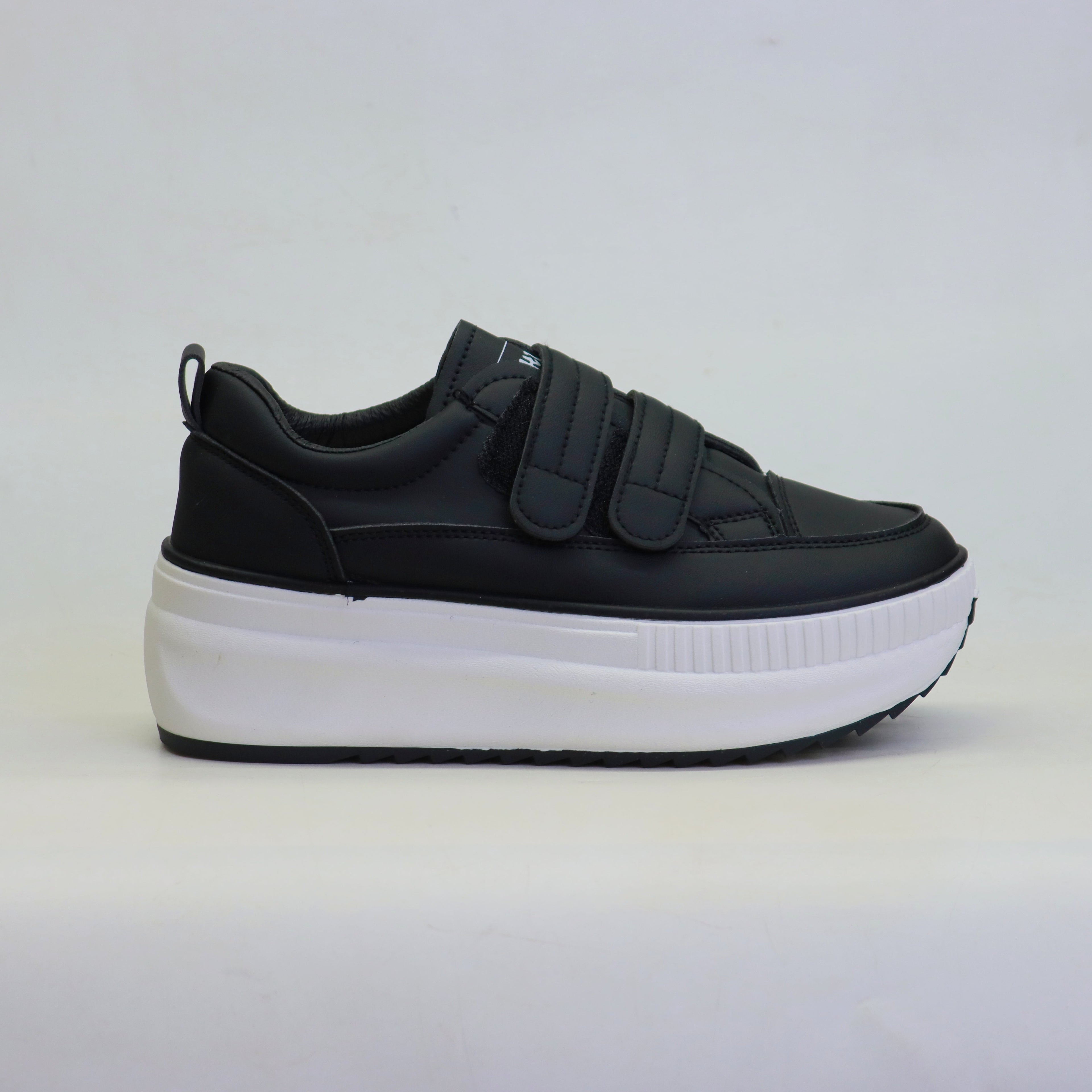 Women's Double-Step Slip-On Sneakers: black  side