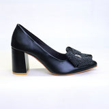 Court shoes block heel