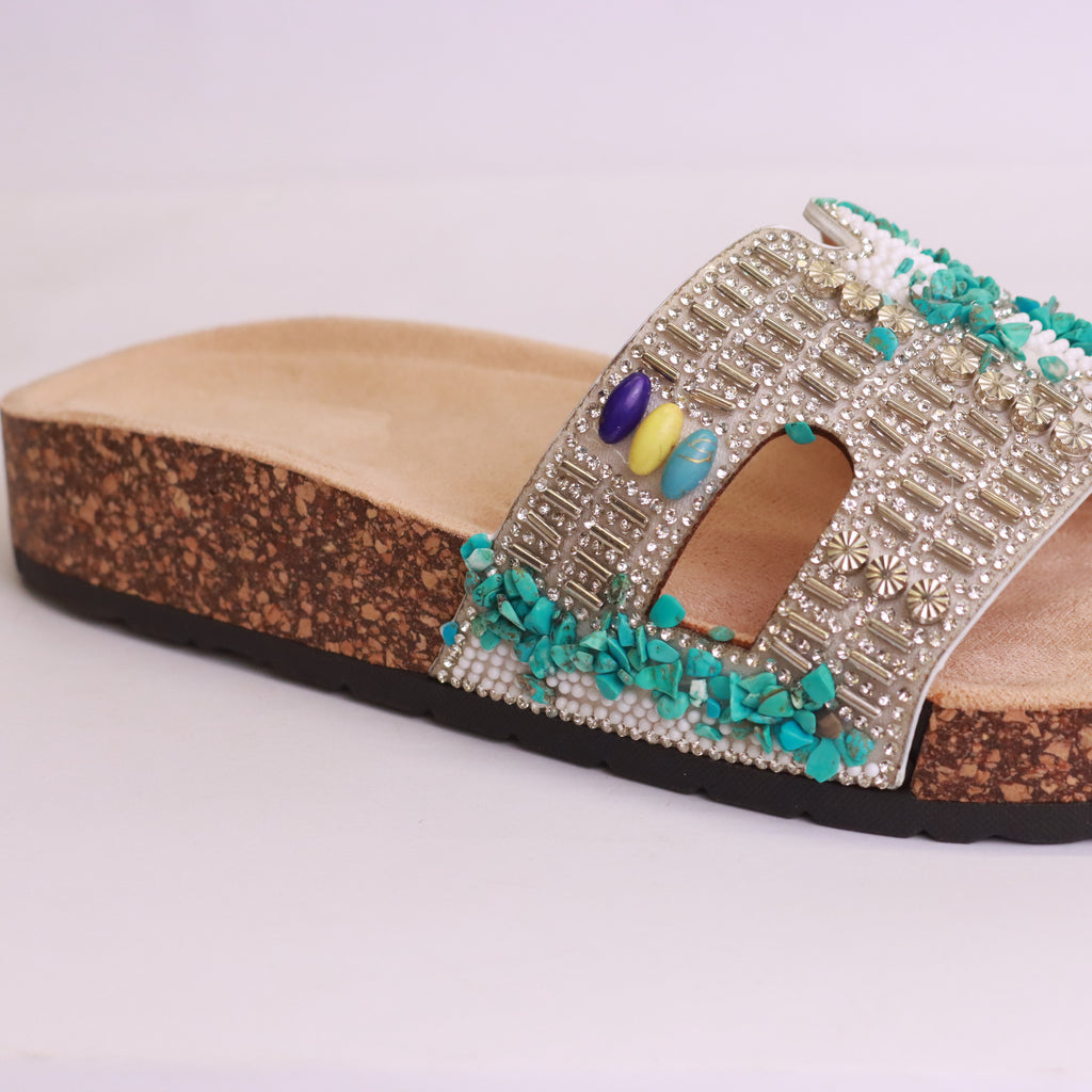 silver Best women's slippers for home wear – soft fabric, slip-on style