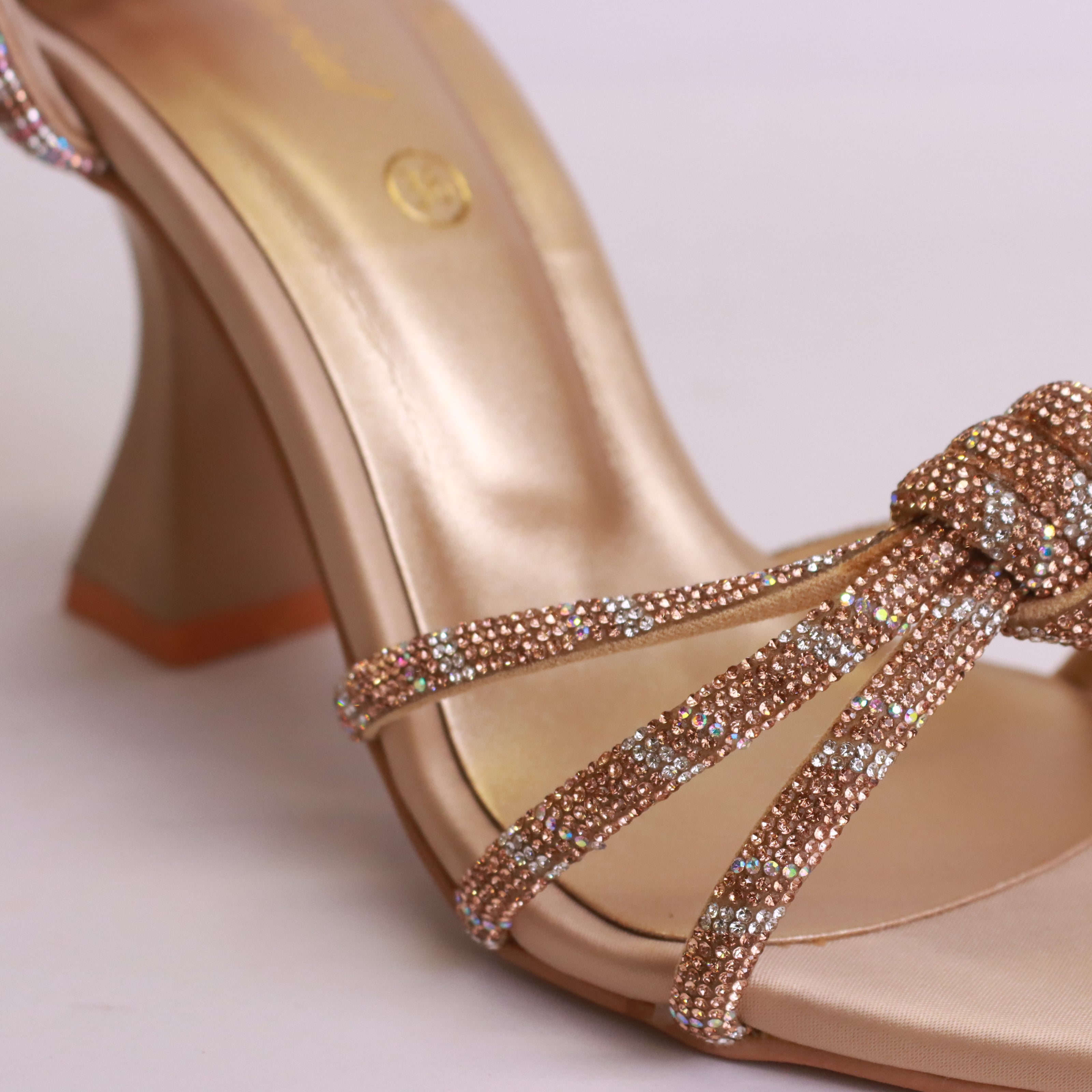 Fancy black wedge heels with shimmer finish