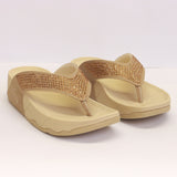 FitFlop Rhinestones gold front shot