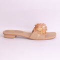 Parish Footwear DA870 women fancy flat slippers in fone – bridal Mehndi occasion footwear