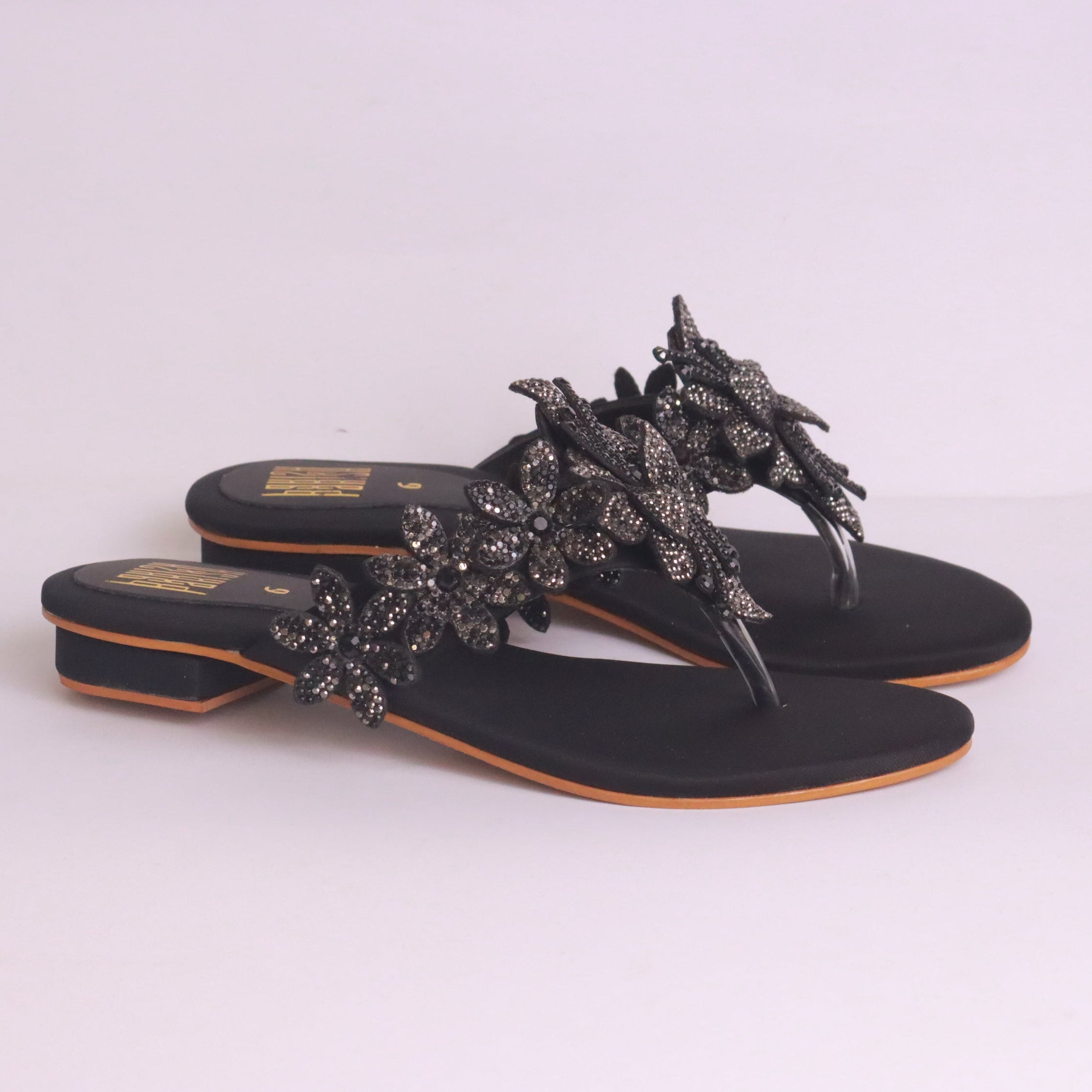 Women's Fancy Flat Slippers – DA887 (Black)