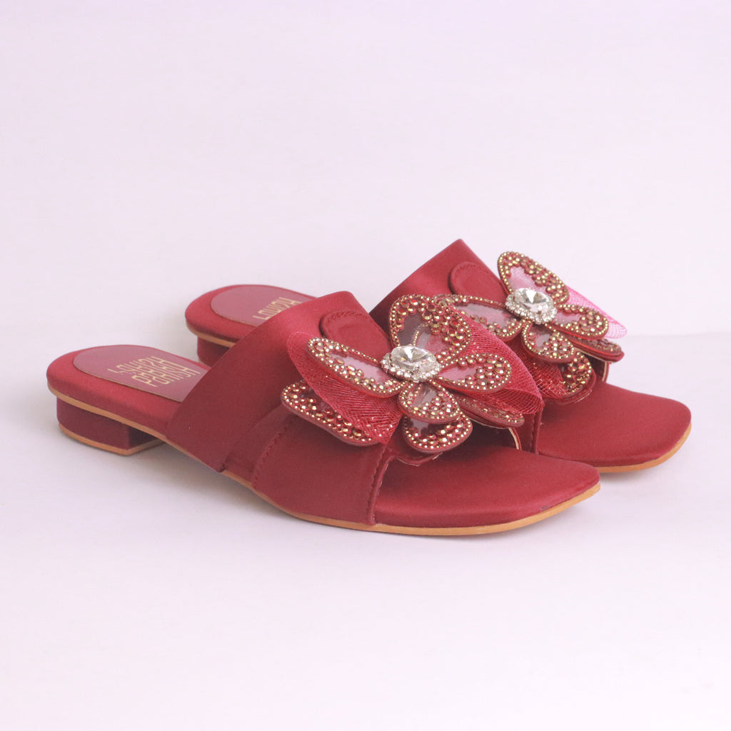 DA888 maroon women slippers – deep rich colour for grand celebrations Pakistan