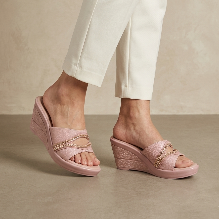 Women's Party Wear Heel Slippers – DA948