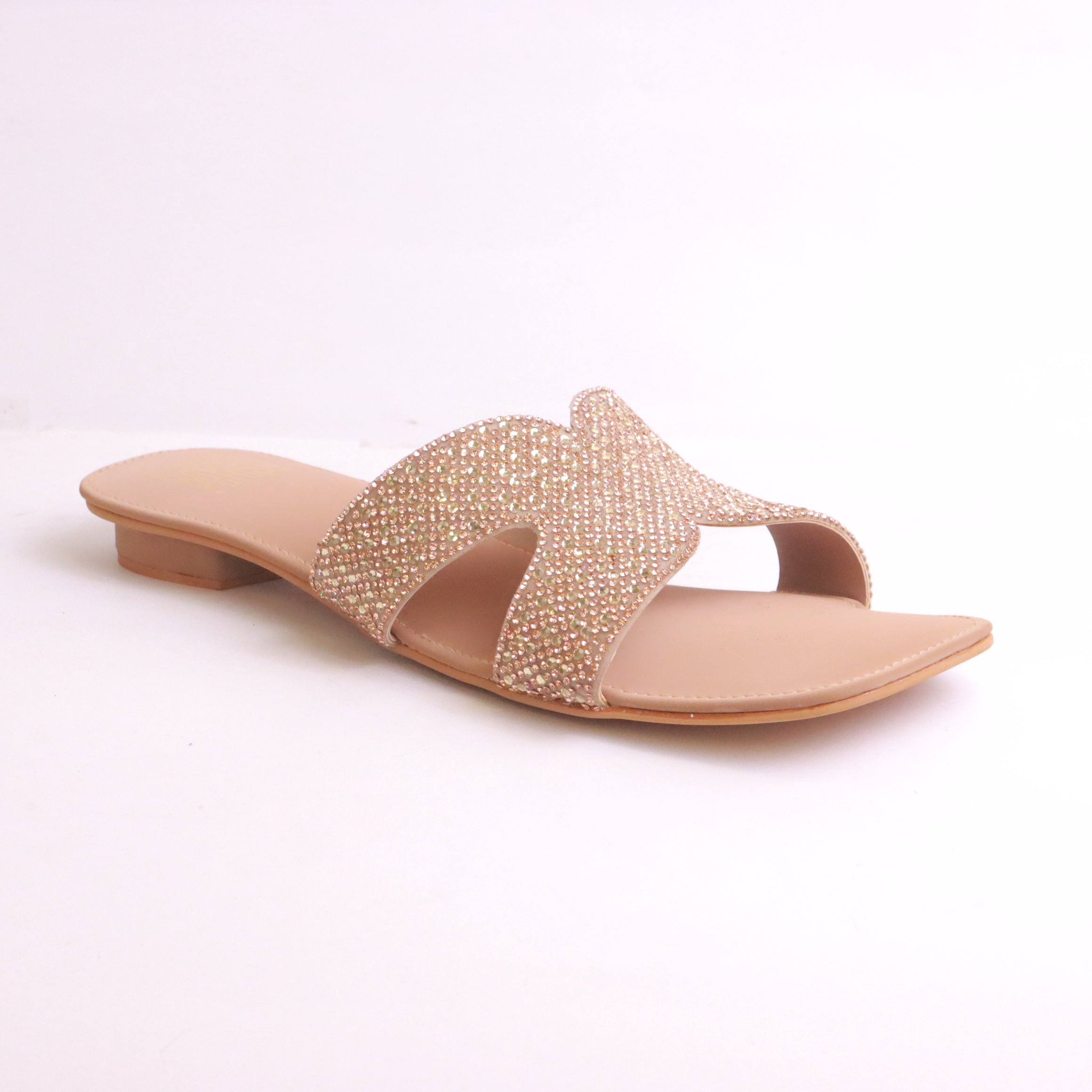 DA955 fone flat slippers side view – comfortable fancy footwear for women