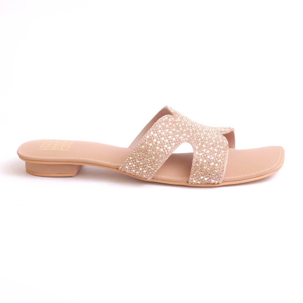Parish Footwear DA955 women fancy flat slippers in fone – versatile occasion slippers Pakistan