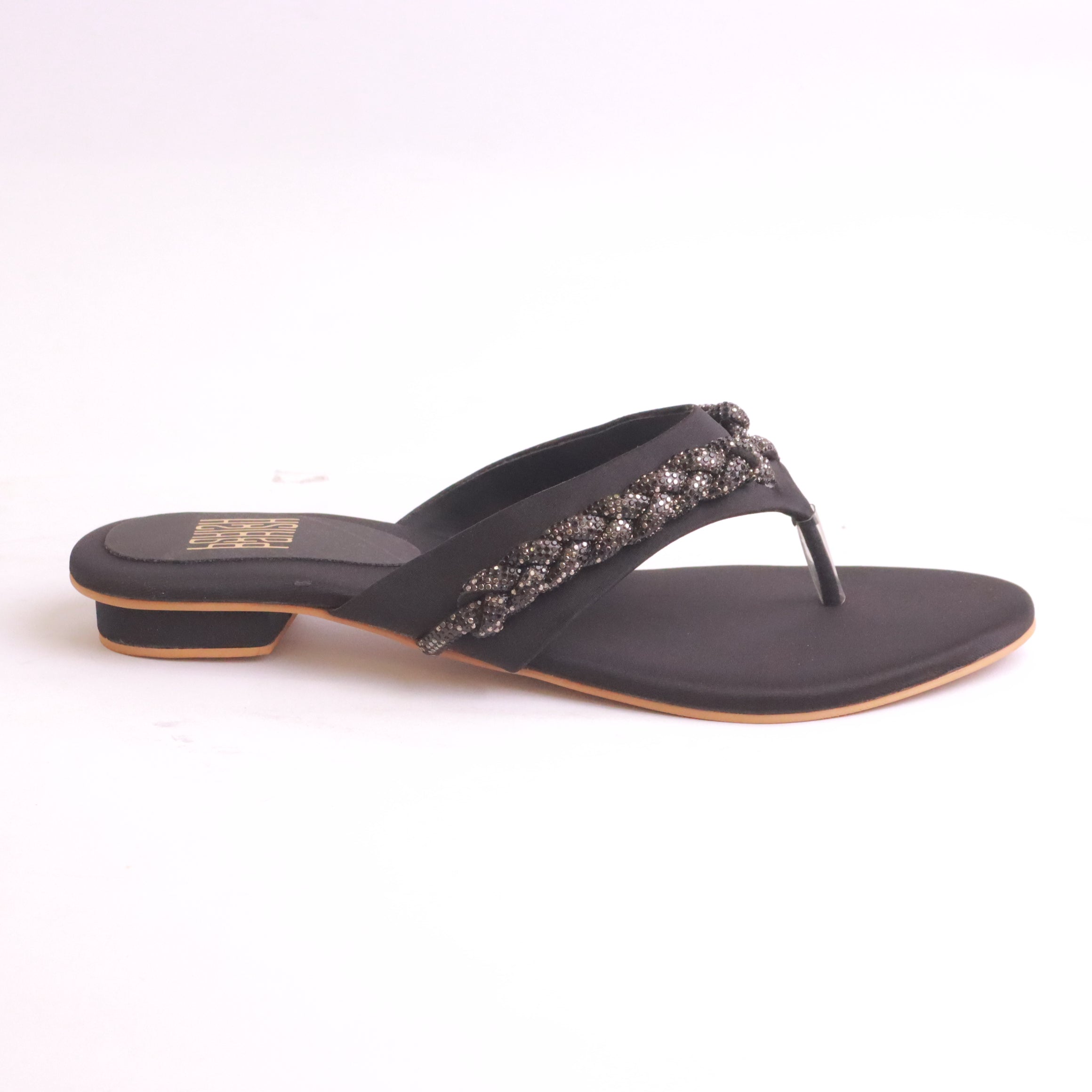 Women's Fancy Flat Slippers – DA958 (Black)