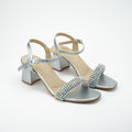 WOMEN BLOCK HEEL SILVER