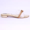 Parish Footwear LA979 women flat slippers in light golden – affordable everyday occasion footwear Pakistan