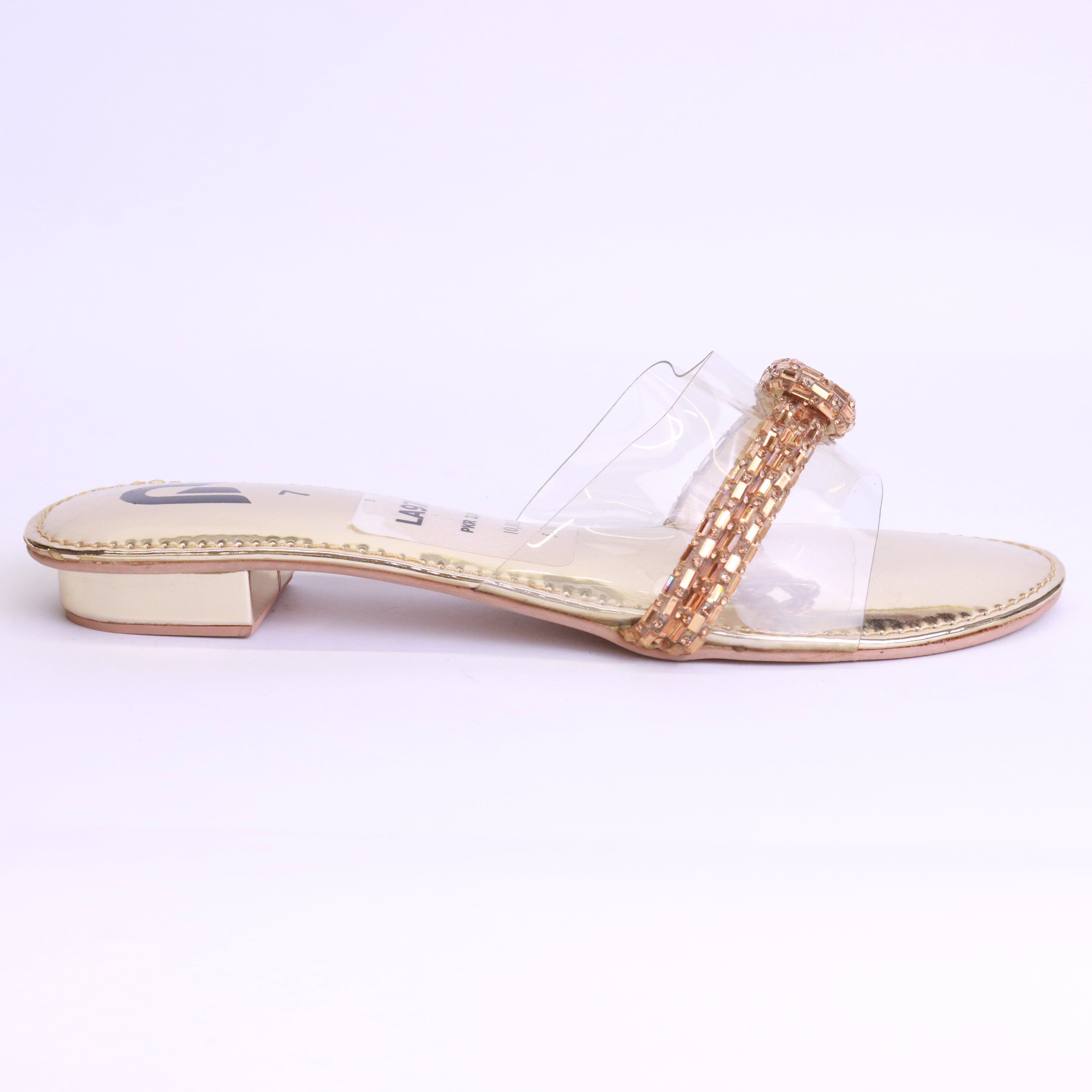 Parish Footwear LA979 women flat slippers in light golden – affordable everyday occasion footwear Pakistan
