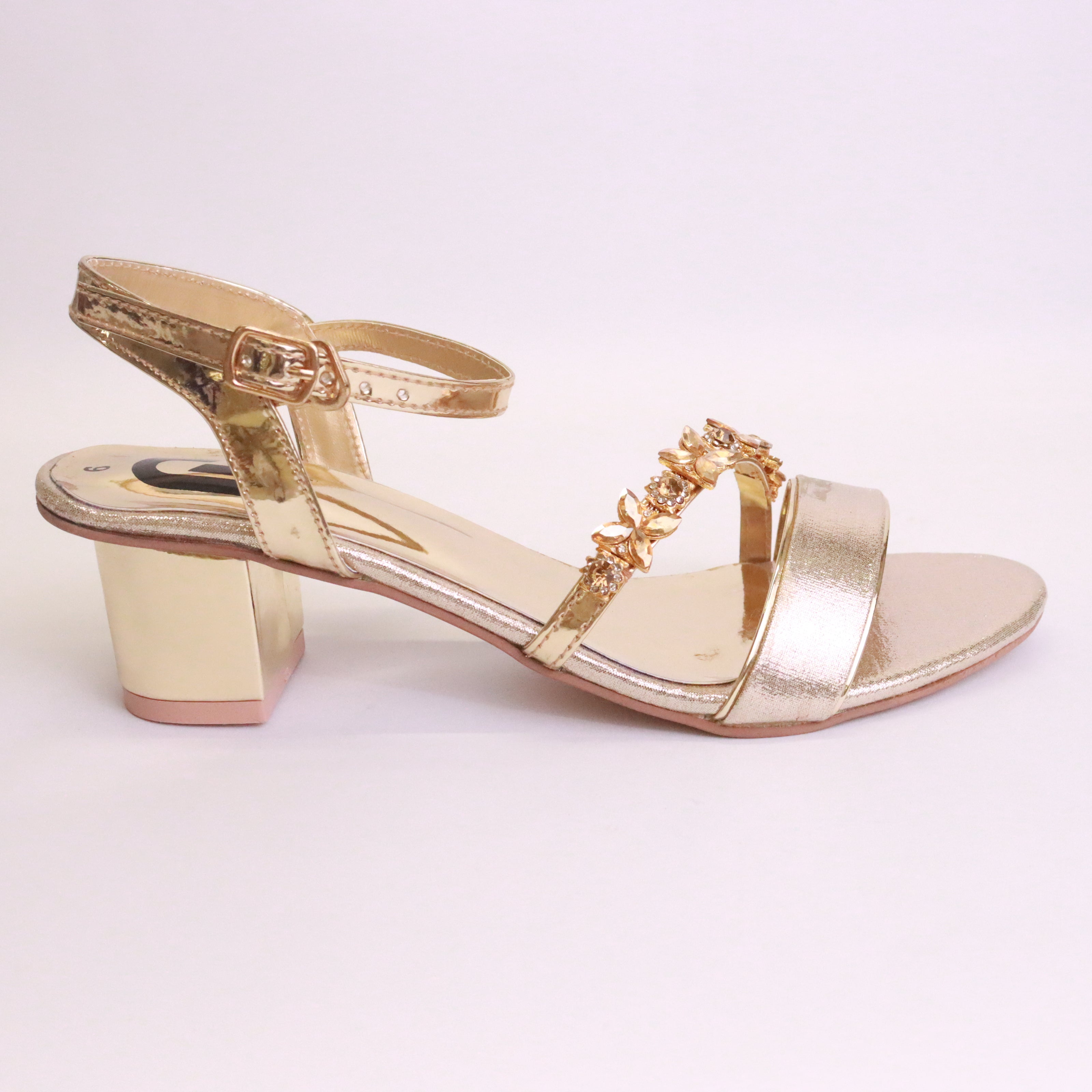 Women's Casual Heel Shoes - Light Golden