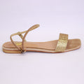 Parish Footwear LB668 women flat slippers in light golden – classic elegant occasion footwear Pakistan