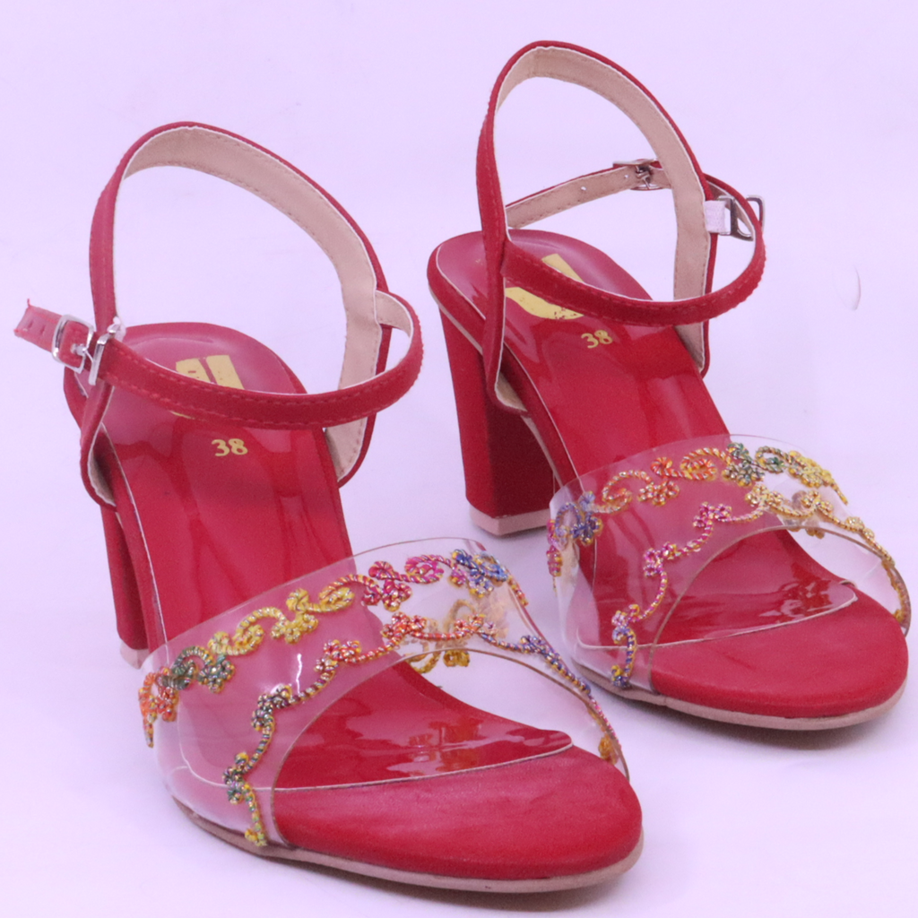 Women Party Wear Casual Heel Slippers & Sandals