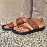 Mens Leather Slippers - Casual Slide Vol 7