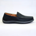 Men's black casual moccasin shoes - MA392