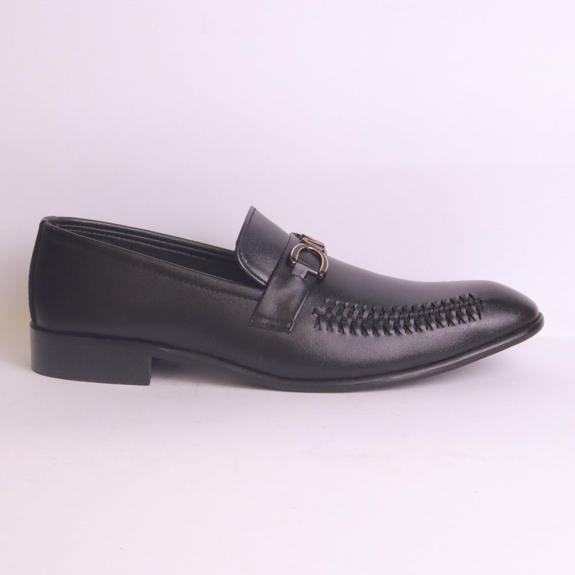 Men's black formal moccasin shoes - MA650