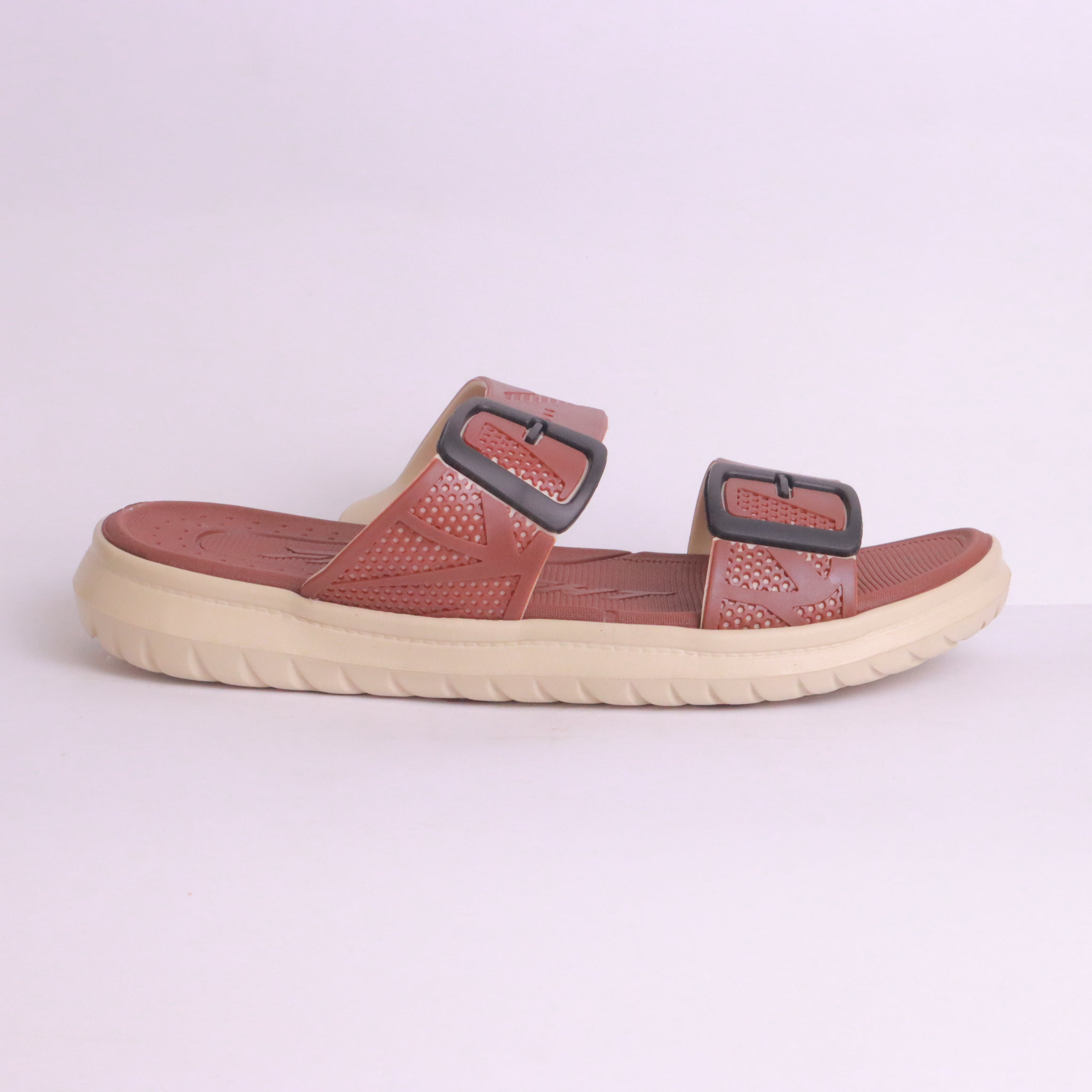 Men's brown slipper slides - MA660