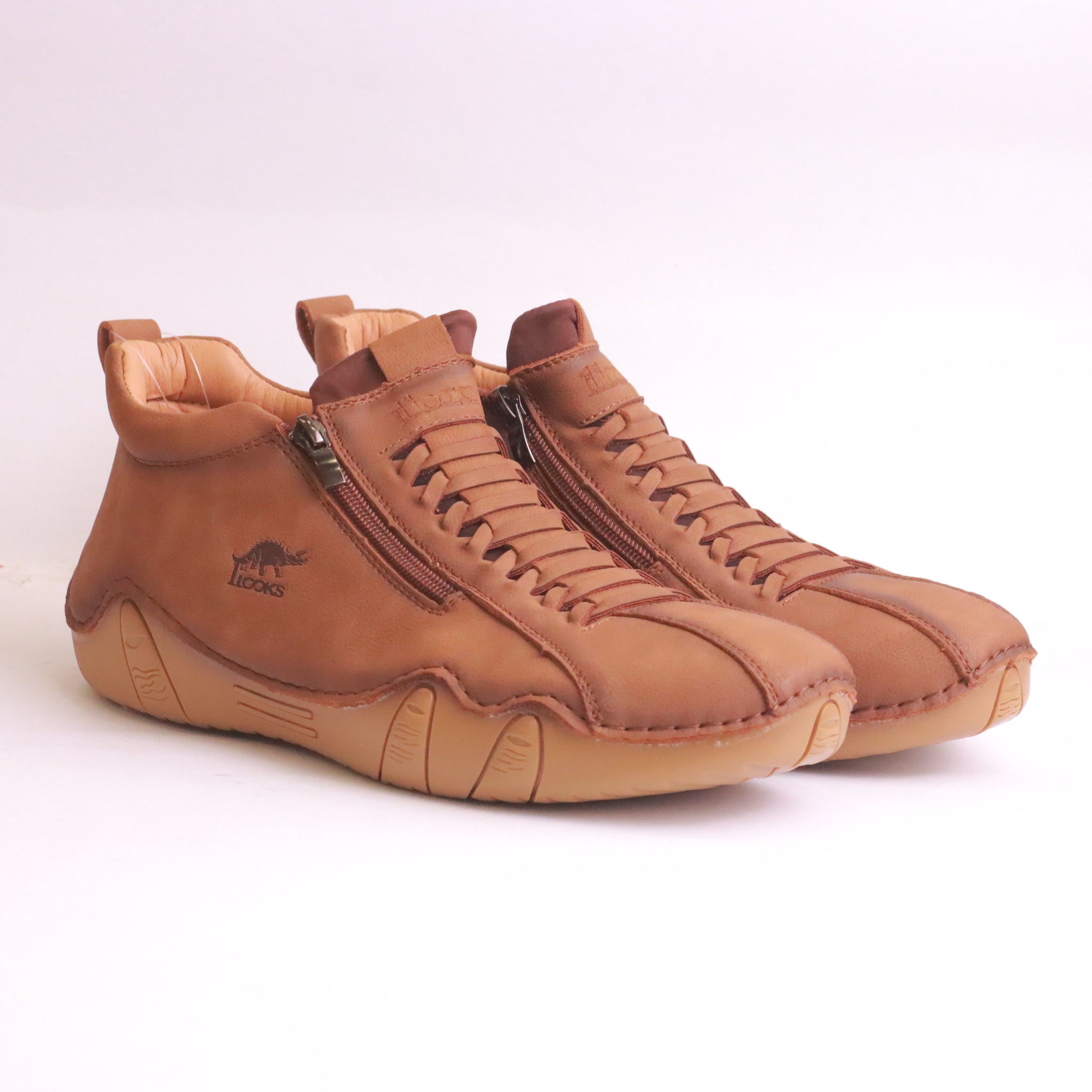 Men's Casual Lace-Up Long Shoes – Brown | MA713