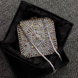 Square Shape Double Sided Full crystal Diamond Mini Clutch SA413 - RS: 15000