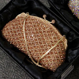 Glamorous Gold Bridal Clutch: Radiant Wedding Accent SA422 - RS: 16500