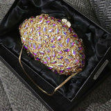 Luxury Crystal Embellished Bridal Clutch: Elegant Wedding Accessory SA430 - RS: 16900