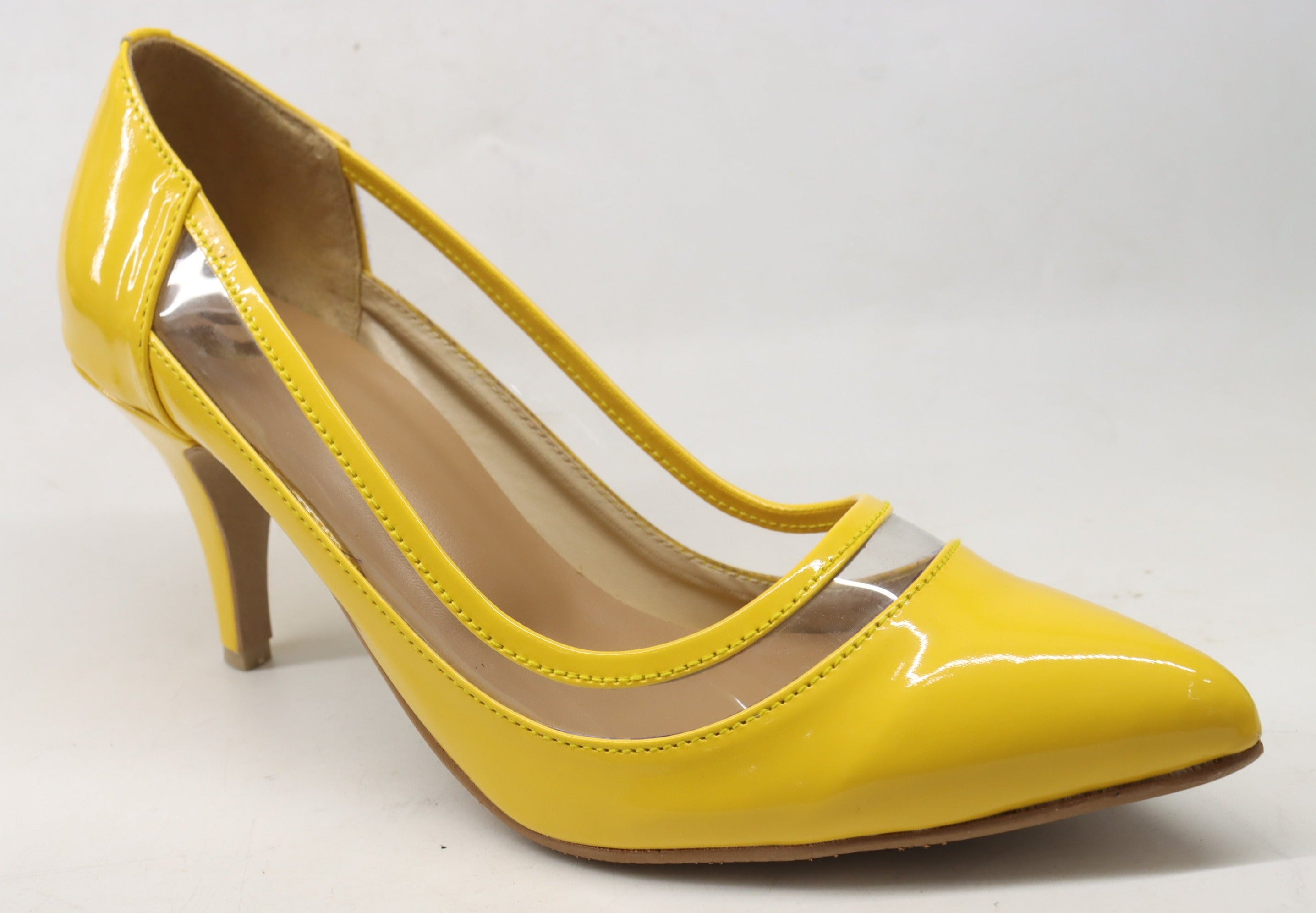 Women's Casual Heel Shoes - Yellow