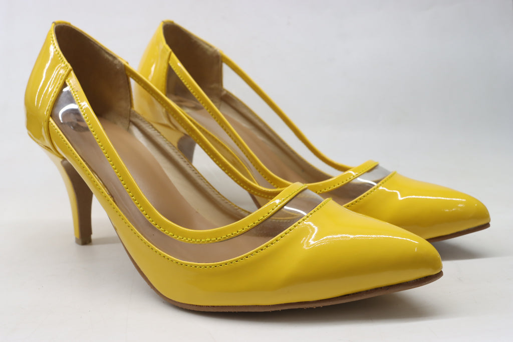 Women's Casual Heel Shoes - Yellow